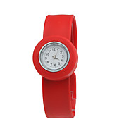 banda de silicona suave reloj pulsera para niños (rojo)