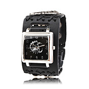 Leder Band Quarz-Armbanduhr für Herren