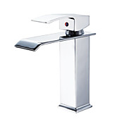 contemporanea cascata lavandino rubinetto del bagno (con finitura cromata)