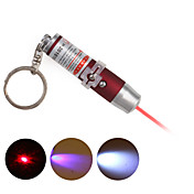 3 in 1 uv-detector + laser + sleutelhanger led sleutelhanger - rood