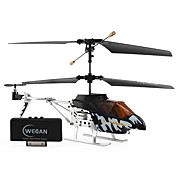 3 kanaals helikopter met gyro i-helikopter i322 gecontroleerd door iphone / ipad / ipod iTouch (zwart wit)