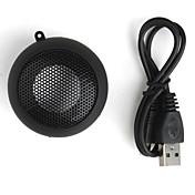 3.5mm DC 5V ultra mini haut-parleur USB rechargeables portables (noir)