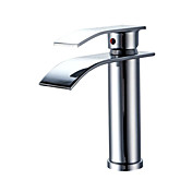 contemporaine robinet d'évier cascade salle de bains (finition chromée)