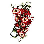 5 Stück Blume wasserdicht temporäres Tattoo (17,5 cm * 10cm)