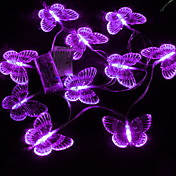 1.5M 1W 10-LED Purple Light Butterfly Design String Fairy Lamp (3xAA)