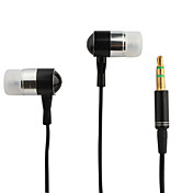 3,5 mm para auriculares estéreo de cristal brillante (negro)