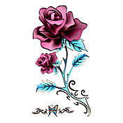 5 stk rose vanntett midlertidig tatovering (17.5cm * 10cm)