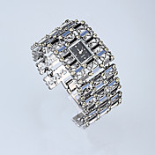 Quartz Movement Rectangle Shape With Rhinestone Bracelet Watch