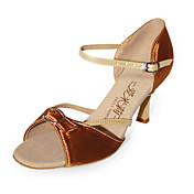 Satin/Leatherette Upper Peep Toe High Heel Dance Shoes Ballroom Latin Shoes for Women