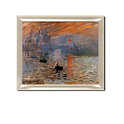 emoldurado pintados à mão pintura a óleo do nascer do sol por Claude Monet com frame esticada