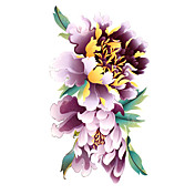 5 Stück Pfingstrose wasserdicht temporäres Tattoo (17,5 cm * 10cm)
