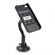 supporto veicolare con curvatura regolabile per iphone 4 / 4s (nero)