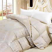 twin / full / queen-size percal de algodão jacquard de cetim contagem da linha 300 para baixo comforter