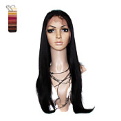 Full Lace Extra Long Yaki Straight 100% India Reme Hair Wig Multiple Colors To Choose
