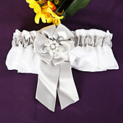 Satin And Pearl Flower Wedding Garter