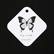 gepersonaliseerde vierkante labels - classic vlinder (set van 36)