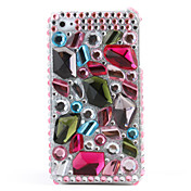 lindo caso pvc protetor com cristais abunda para iphone 4, 4s