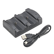 Dual USB oplader dock til ps3 trådløs controller (sort)
