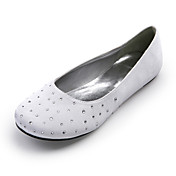 Top Quality Satin Upper Flat Closed-toes With Rhinestone Fashion Shoes