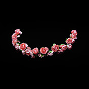 rosa rosett blomsterpike krans / headpiece