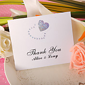 Thank You Card - Double Hearts (Set of 50)