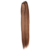 24 tommer 9 stk 100% Human Hair Silky Straight klip i hair extensions 11 farver