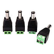 5PCS DC Power Male Jack to 2 Conductor Screw Down Connector for LED Light Controller