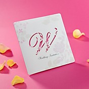 romantische cut-out Hochzeitseinladung in rosa (set of 50)