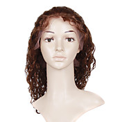 Lace Front With Adjustable Strap At Back Fashion Curly 12 inch Indian Remy Lace Wig 26 Colors Available