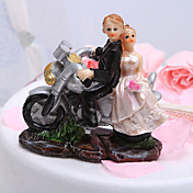 Motorcycle Bride & Groom Wedding Cake Topper