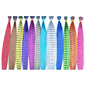 100 unidades de extensão grizzly cabelo sintético pena - 12 cores disponíveis