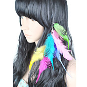 1 Pcs Clip In Colorful Feather Hair Extensions