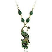 Dancing Peacock Chain Necklace