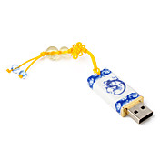 32GB Porcelain Flying Dragon Style USB Flash Drive (White)