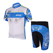 100% Polyester and Quick Dry Mens Cycling Short Suits (Blue Wing)