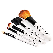 Schwarz Weiß gestaltetes Kosmetik Pinsel Set (5-teilig)