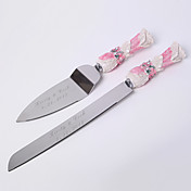  Personalized Chic Wedding Cake Serving Set In Resin Handle