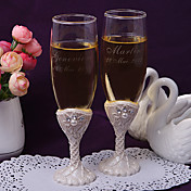 Personalized Chic Toasting Flutes