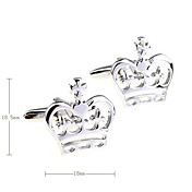 padrão de coroa cufflinks unisexo