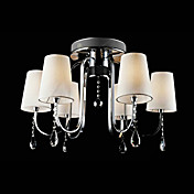 6-lys loftslampe i varmt lys skygge