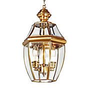 Golden Classic Pendant Light with 4 Lights