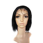 Lace Front Short Silky Straight 100% India Reme Hair Wig Multiple Colors Available