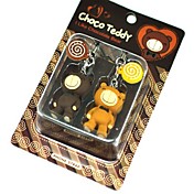 Lollipop lindo peluche oso par estilo correa del teléfono celular