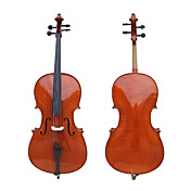 fatto a mano in raso solido acero violoncello fiamma con supporto