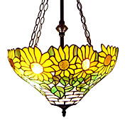 Tiffany luz pendiente con 2 luces