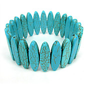 Bracciale filo ovali color turchese signore degli elastici