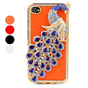 Crystal Peacock Style Case Cover for iPhone 4 and 4S (Assorted Colors)