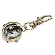 half holle dolfijn van unisex legering analoge quartz horloge sleutelhanger (brons)