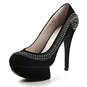 leer naaldhak toe pompen party / avond schoenen gesloten met strass
