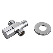 Brass Angle Valve - Chrome Finish with Escutcheon